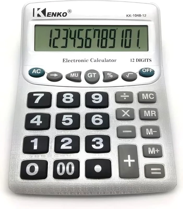 CALCULADORA ELECTRÓNICA DE ESCRITORIO KK-1048-12 - 1