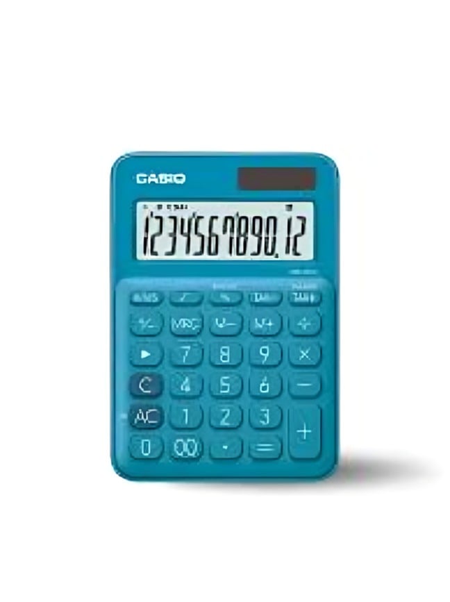 CALCULADORA CASIO TIPO MINI ESCRITORIO MS-20UC AZUL - 1