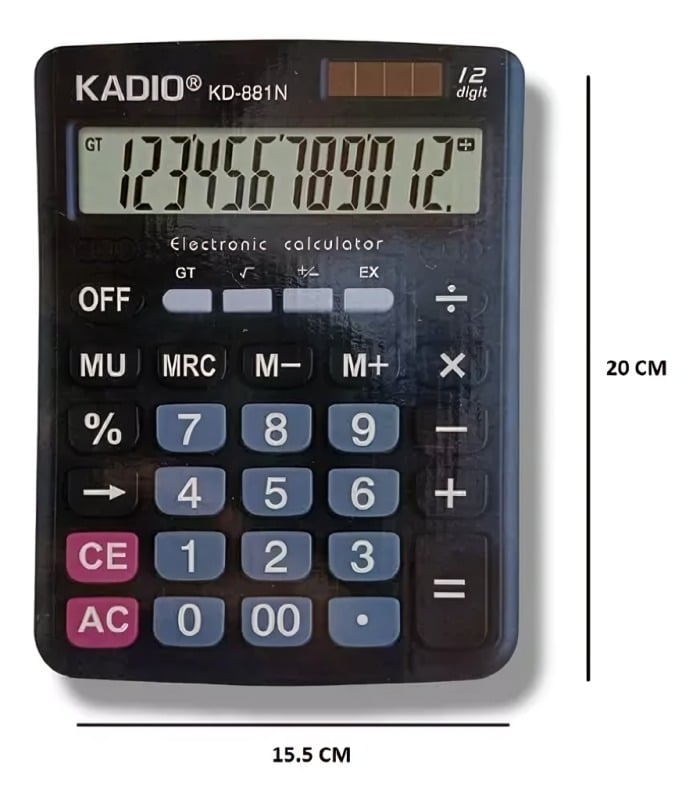 CALCULADORA 12 DÍGITOS KD-881N - 1
