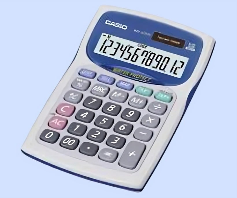 CALCULADORA CASIO TIPO MINI ESCRITORIO WM-220MS BLANCO - 1