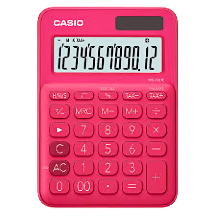CALCULADORA CASIO TIPO MINI ESCRITORIO MS-20UC ROSA - 2