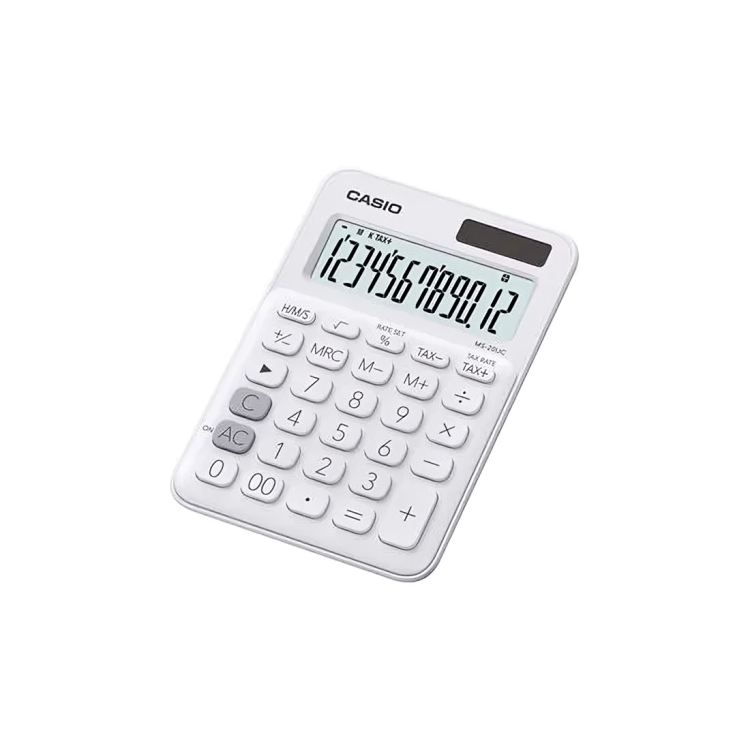 CALCULADORA CASIO TIPO MINI ESCRITORIO MS-7UC  BLANCO - 3