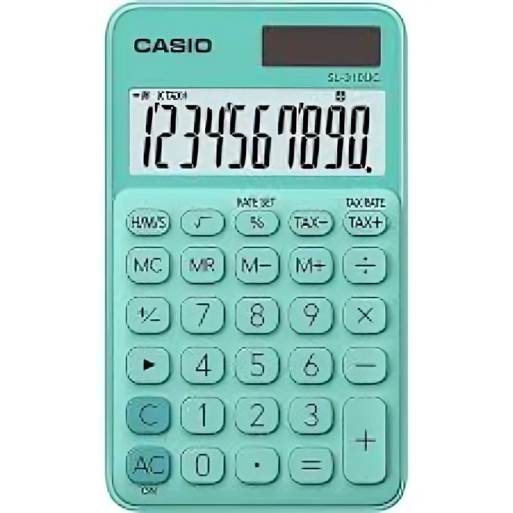 CALCULADORA CASIO TIPO MINI ESCRITORIO SL-310C CELESTE - 3