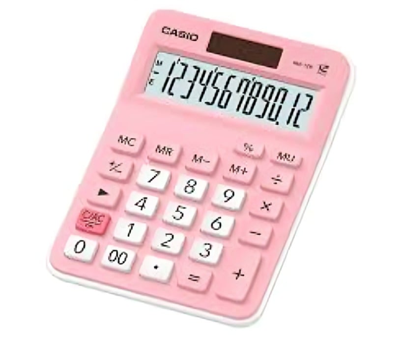 CALCULADORA CASIO TIPO MINI ESCRITORIO MX-12B ROSA - 2