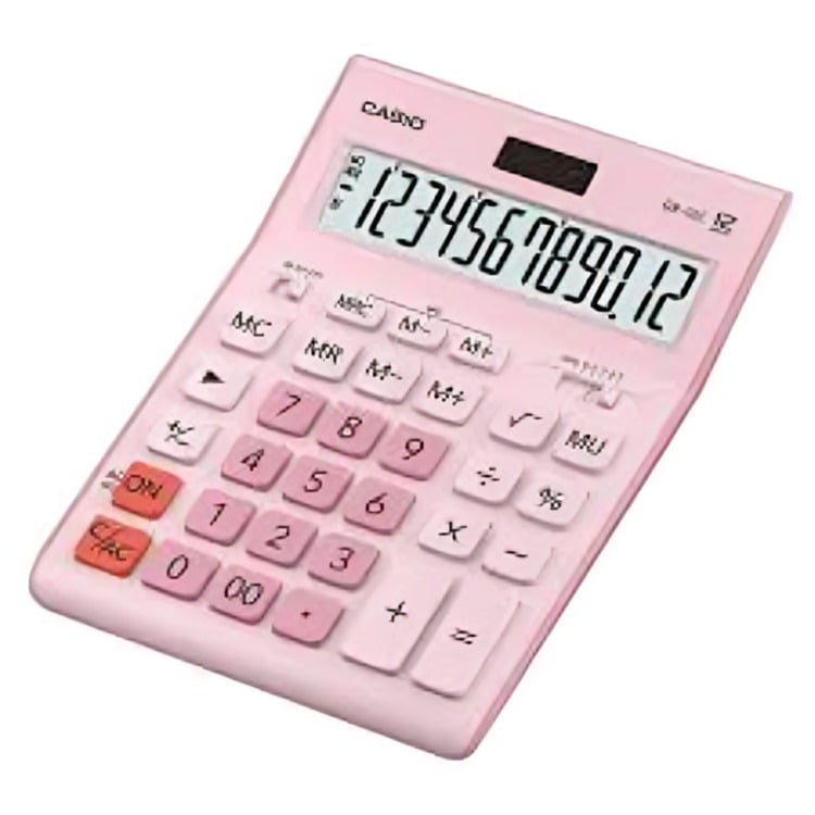 CALCULADORA CASIO TIPO MINI ESCRITORIO GR-12C ROSA - 3