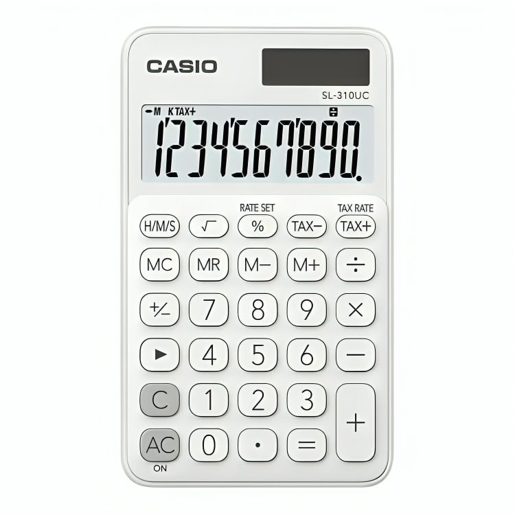 CALCULADORA CASIO TIPO MINI ESCRITORIO SL-310C BLANCO - 2