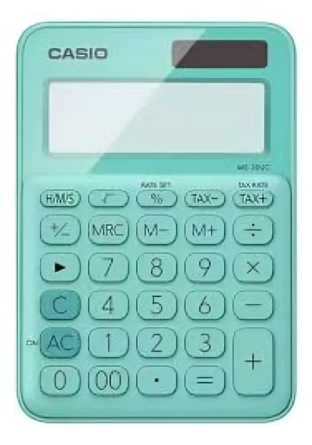 CALCULADORA CASIO TIPO MINI ESCRITORIO MS-7UC VERDE - 1