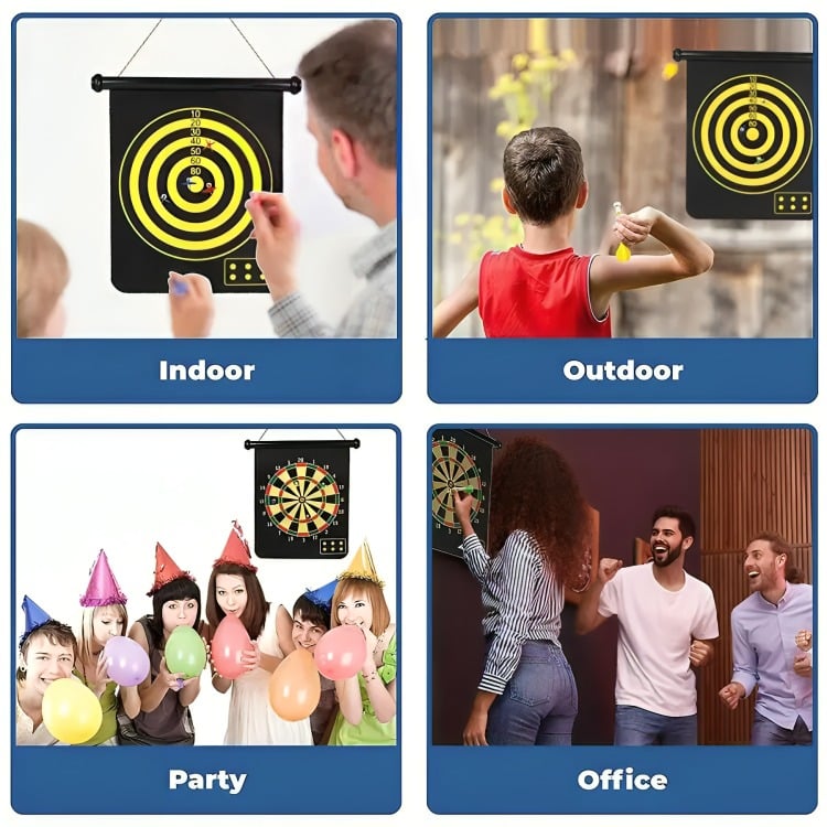 JUEGO DARDO TABLERO COLGANTE Y PLEGABLE ACCESORIOS MAGNÉTICO - 2