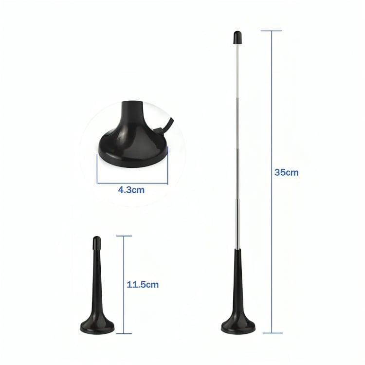 MINI ANTENA DIGITAL PARA TV BASE MAGNÉTICA - 2