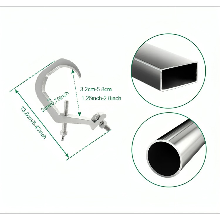 CLAMP DE ALUMINIO PARA COLGAR ILUMINACIÓN - 2