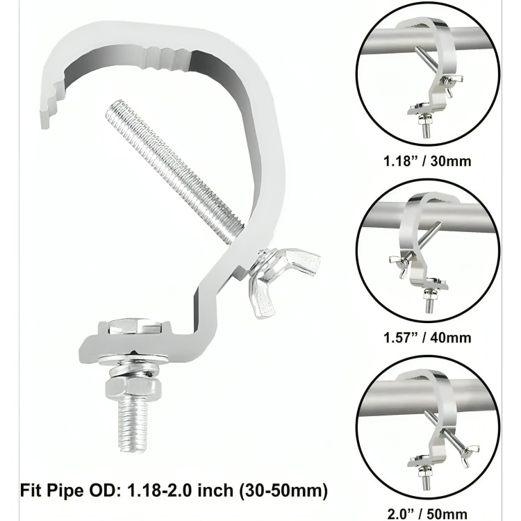 CLAMP SOPORTE ABRAZADERA DE ALUMINIO PARA ILUMINCACION - 2