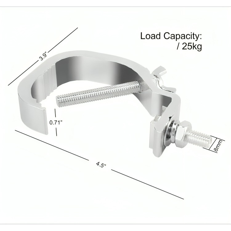 CLAMP SOPORTE ABRAZADERA DE ALUMINIO PARA ILUMINCACION - 3