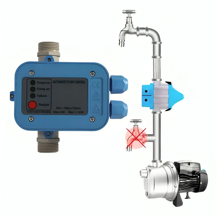 CONTROLADOR ELECTRÓNICO AUTOMÁTICO PRESIÓN PARA BOMBA AGUA - 2
