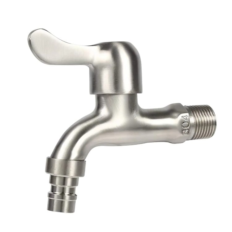 GRIFO DE ACERO INOXIDABLE, LLAVE DE PASO 1/2 - 1