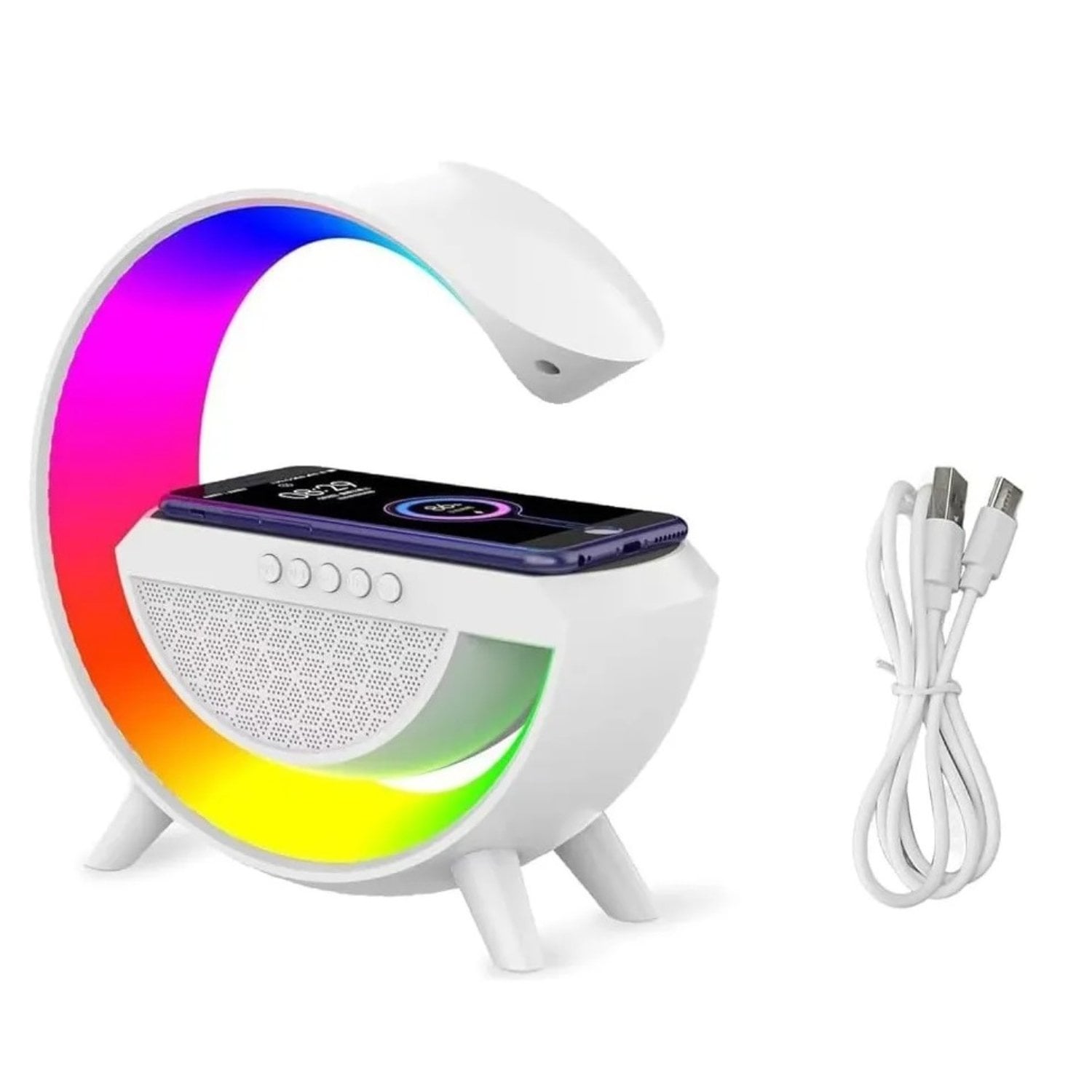 PALARTE ALTAVOS + CARGADOR INALÁMBRICO + LÁMPARA RGB + PARLANTE BLUETOOTH - 1