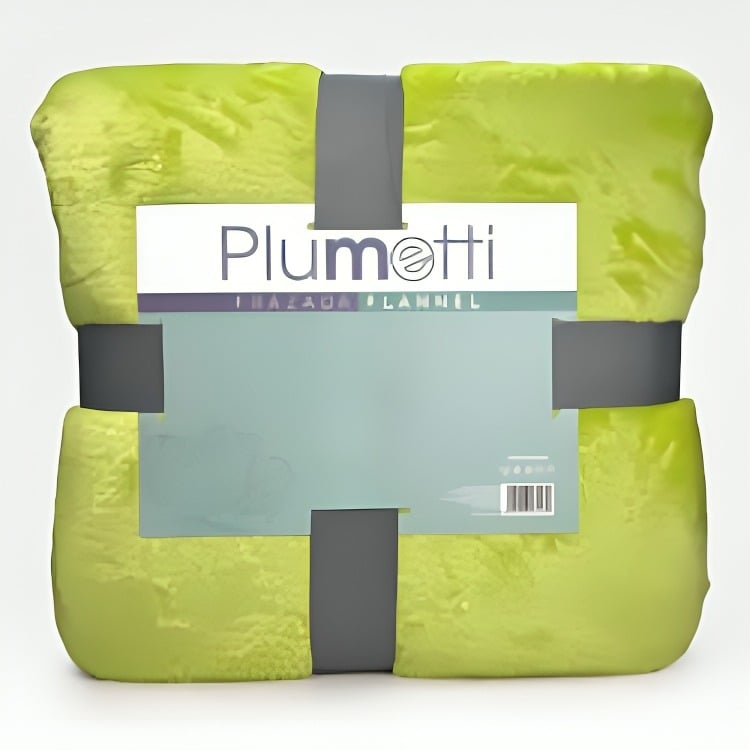 FRAZADA FLANNEL 1.5 PLAZAS / VERDE – PLUMETTI - 1