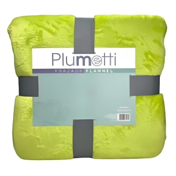 FRAZADA FLANNEL 1.5 PLAZAS / VERDE – PLUMETTI - 2