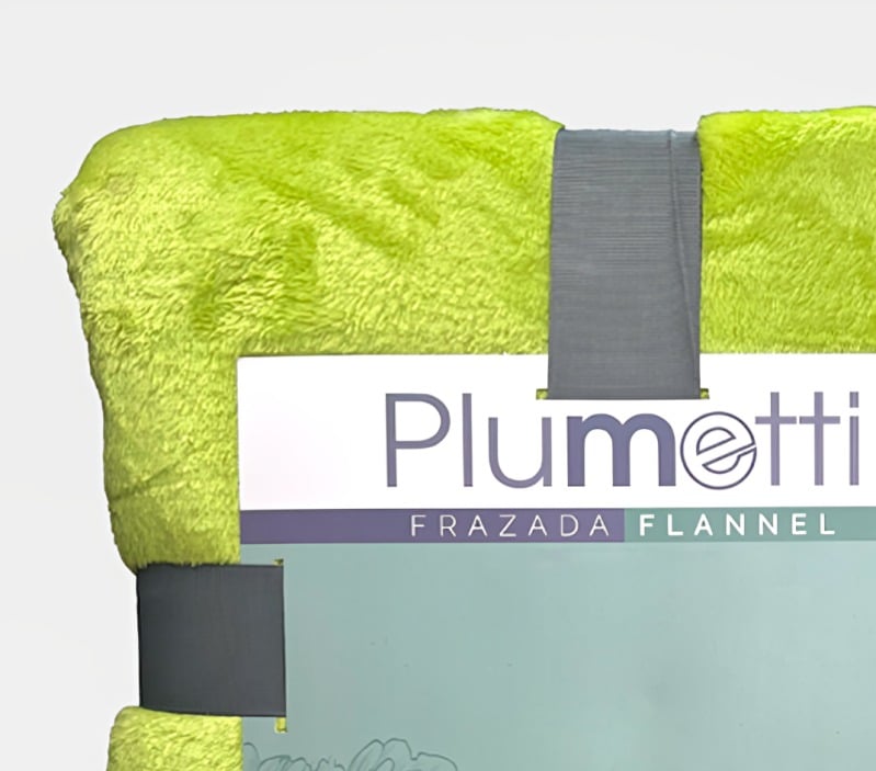 FRAZADA FLANNEL 1.5 PLAZAS / VERDE – PLUMETTI - 3