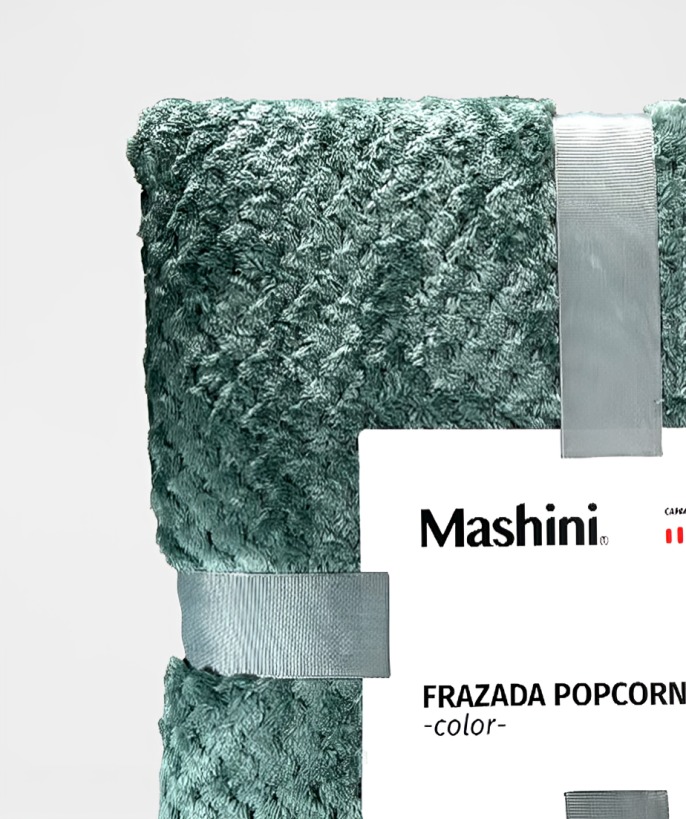 FRAZADA POPCORN 1.5 PLAZAS / VERDE – MASHINI - 2