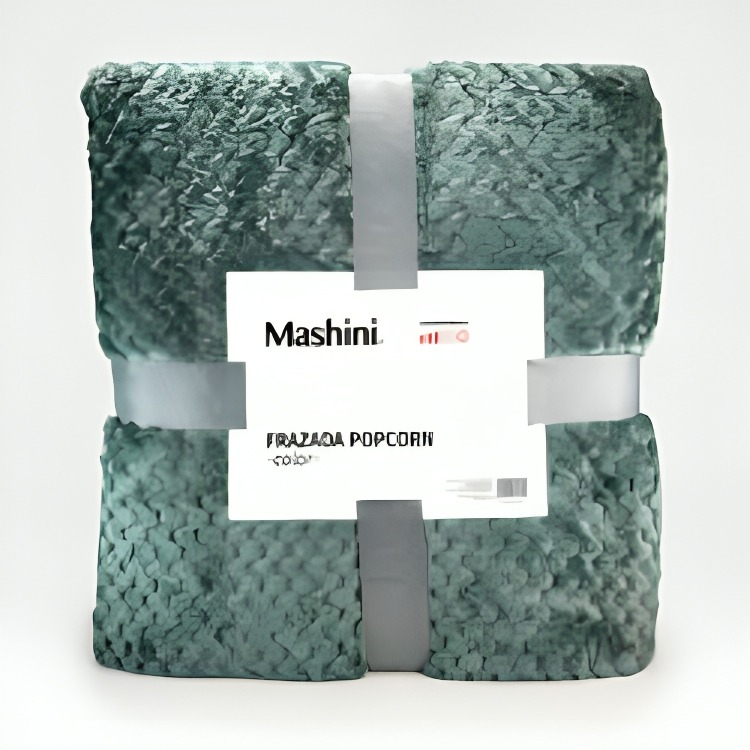 FRAZADA POPCORN 1.5 PLAZAS / VERDE – MASHINI - 3