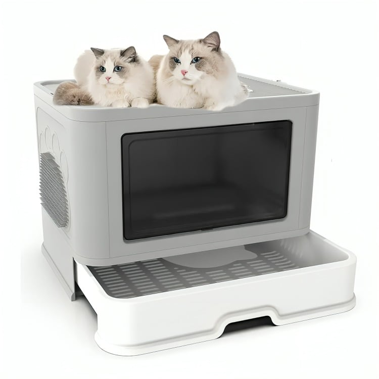 ARENERO CERRADO GATOS CUPULA BAÑO SANITARIO XL BASE MOVIL - 3