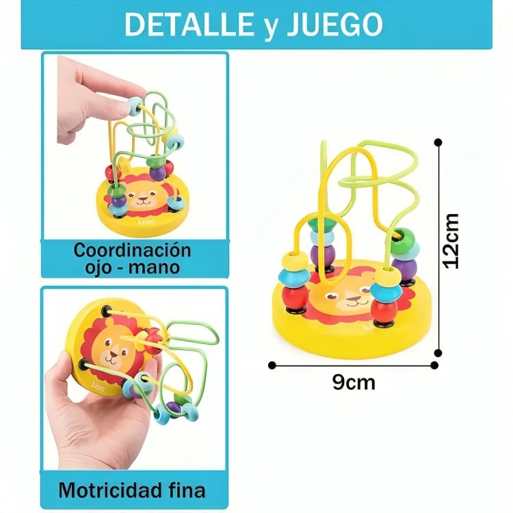 PACK 10 JUGUETES DIDÁCTICOS DE MADERA PARA NIÑOS MONTESSORI - 2