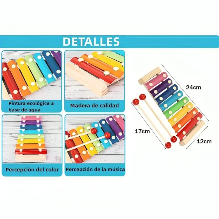 PACK 10 JUGUETES DIDÁCTICOS DE MADERA PARA NIÑOS MONTESSORI - 3