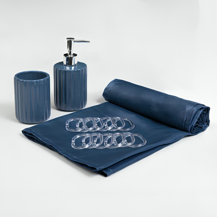 SET DE BAÑO 4 PIEZAS / AZUL – MASHINI - 3