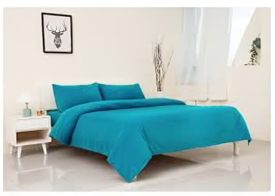 SÁBANAS CHIPORRO LISA 1.5 PLAZAS / AZUL PETROLEO – DORAL - 1
