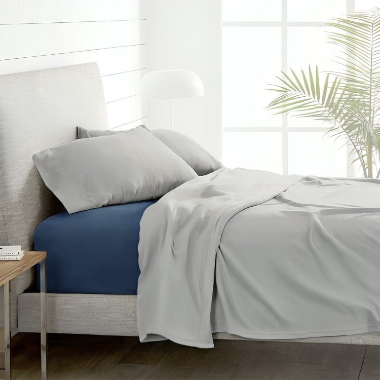 SÁBANAS POLAR LISA COMPOSÉ 2 PLAZAS / GRIS-AZUL – DORAL - 3