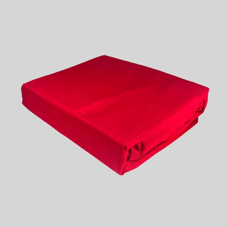 JUEGO DE SÁBANAS MARINA LISA 1.5 PLAZAS EN COLOR ROJO - 1