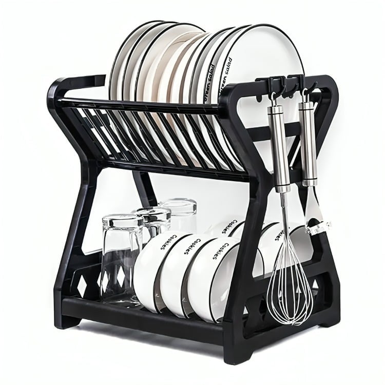 SECADOR ESCURRIDOR DE PLATOS 2 NIVELES PLASTICO ESCURRIDOR - 1
