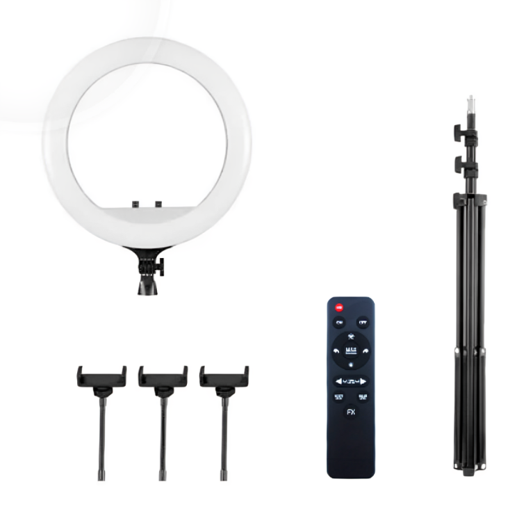 ARO LED 22' LUZ 3 COLORES CON ATRIL 2.10M - 3