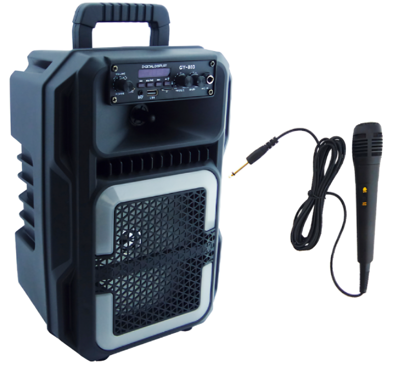 PARLANTE KARAOKE GY803 8' BT USB RGB - 1