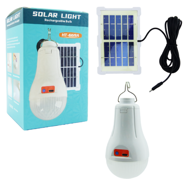 AMPOLLETA LED SOLAR 669A 30W CON PANEL CAJA - 2