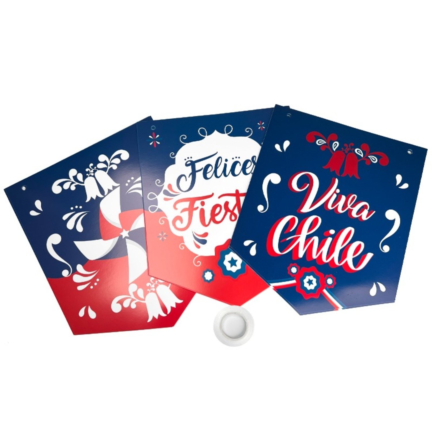 PACK X 4 GUIRNALDA 18 BANDERA 25 METROS – BIG PARTY - 1