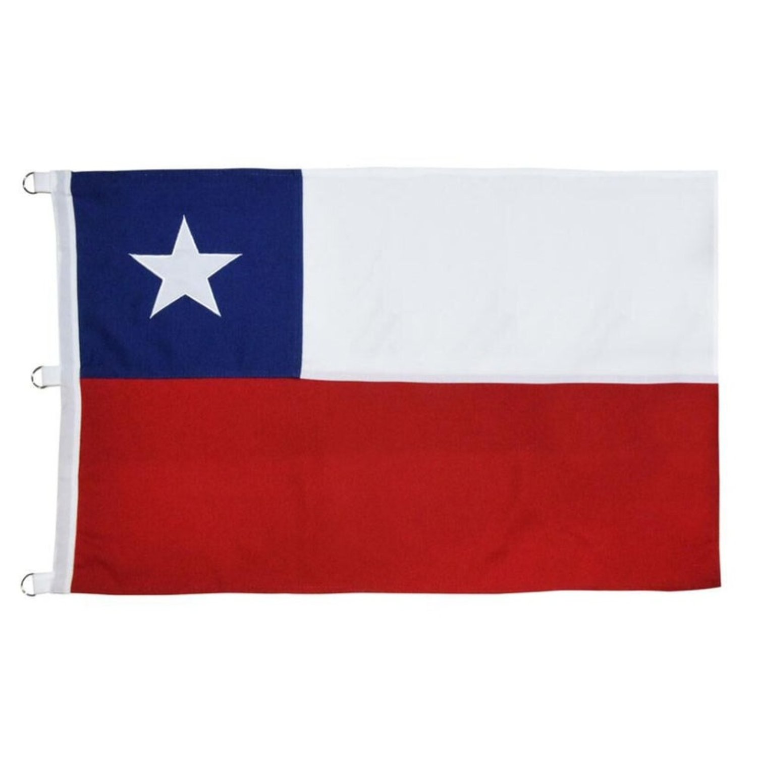 BANDERA DE CHILE ESTRELLA BORDADA 100×150 CENTIMETROS – DORAL. - 2