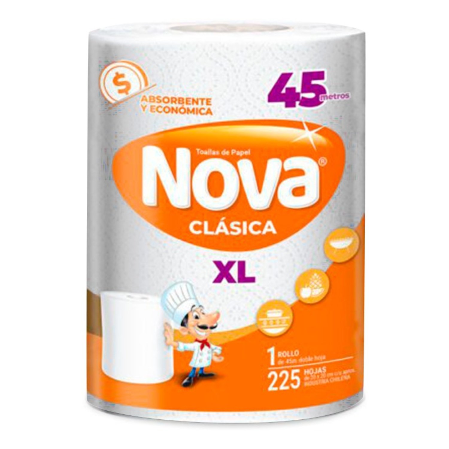 PACK X 4 TOALLA DE PAPEL CLASICA XL 45 METROS – NOVA - 1