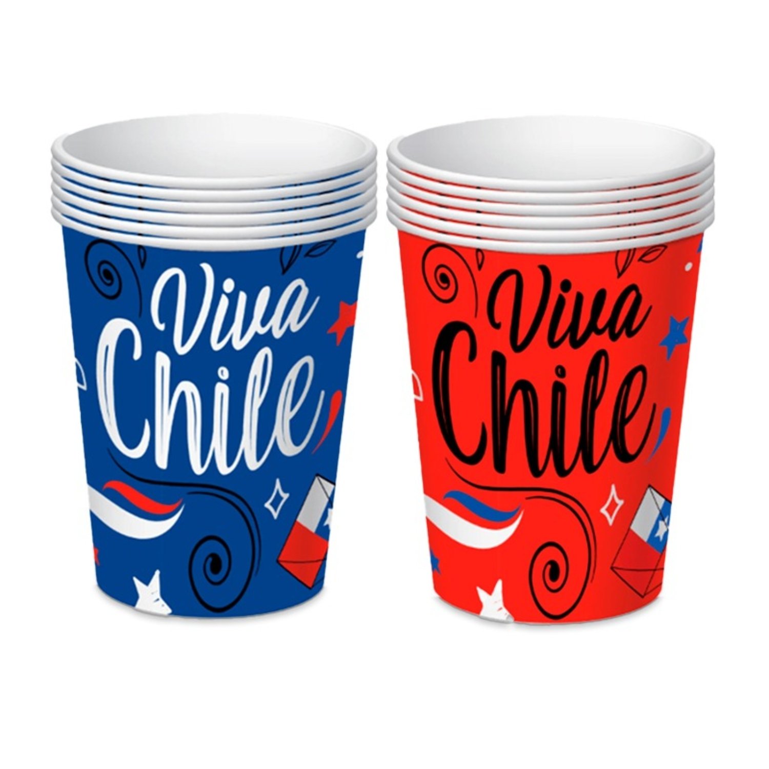 PACK X 4 VASOS DISEÑOS 250 CC 6 UND – BIG PARTY - 1