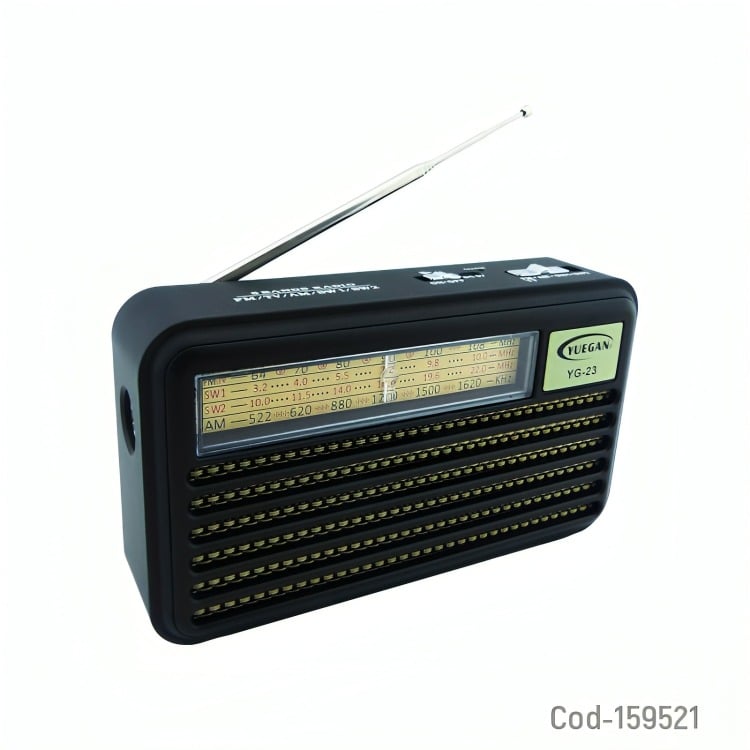 RADIO MULTIBANDA YUEGAN BANDAS CON LINTERNA RECARGABLE NEGRO - 2