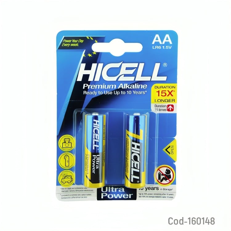 SET X 6 PILLA HICELL AASET  1.5 VOLT ALKALINE EN BLISTER - 1