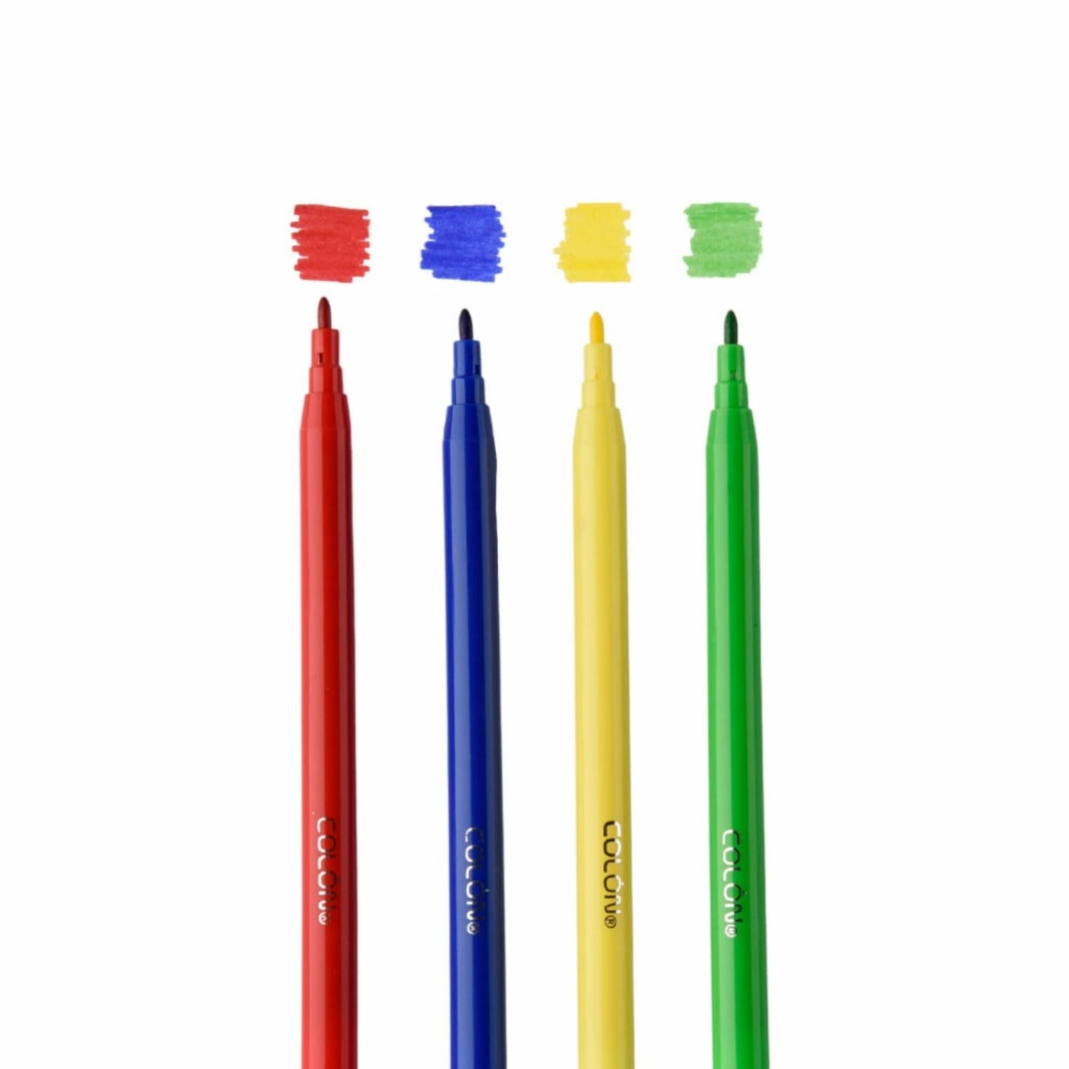 PACK X 4 PLUMONES DE COLORES PARA DIBUJO 6 UNIDADES – COLON - 2