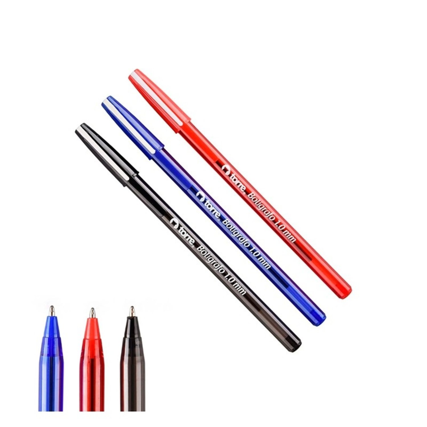 PACK X 4 BLISTER 5 BOLIGRAFOS 1.0MM 2 AZUL 2 NEGRO 1 ROJO – TORRE - 2