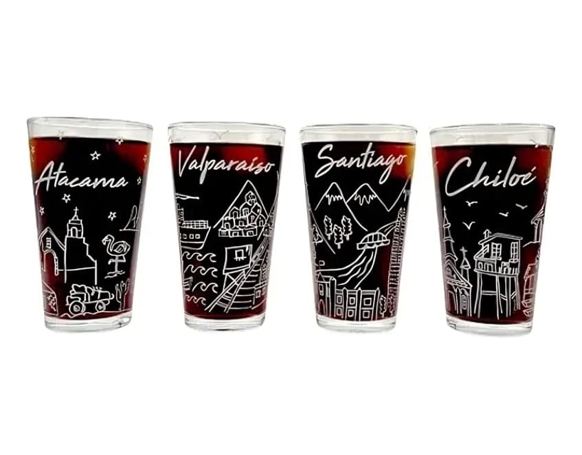 SET 4 VASOS CHILE COLLECTION GLASSO - 3