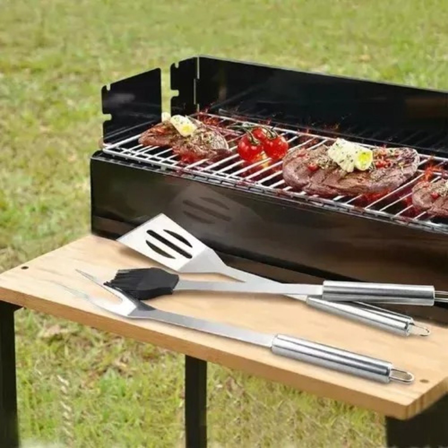 SET DE UTENSILIOS DE COCINA CON ESTUCHE PARA ASAR - 1