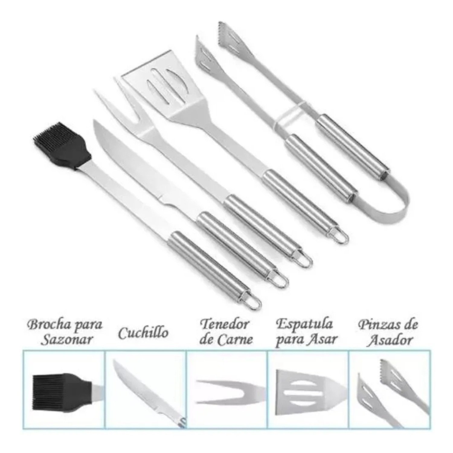 SET DE UTENSILIOS DE COCINA CON ESTUCHE PARA ASAR - 3