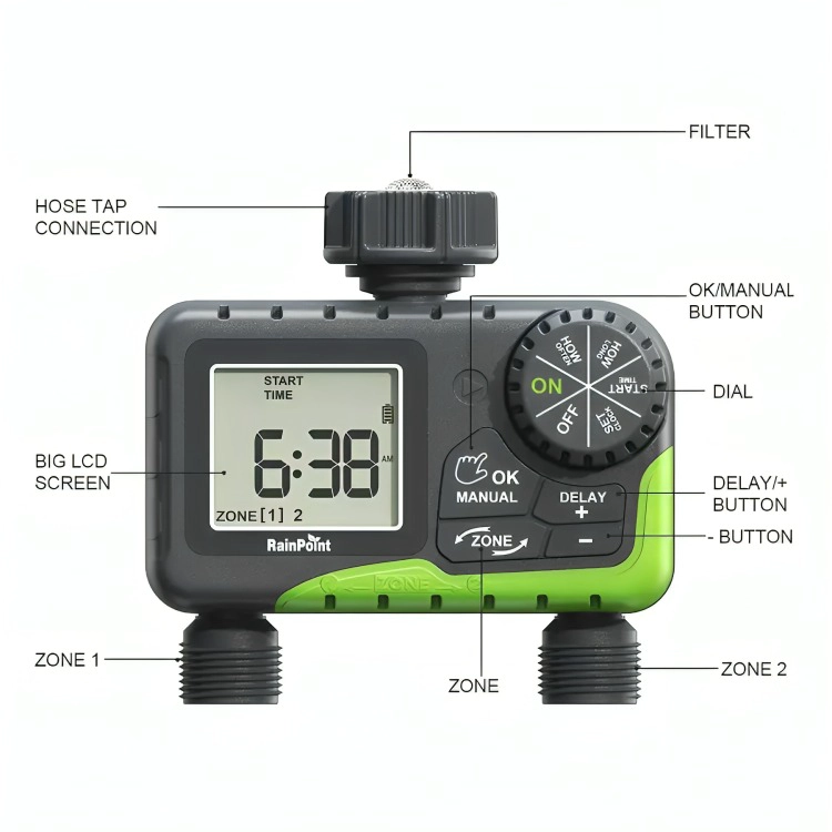 PROGRAMADOR RIEGO AUTOMATICO CONTROLADOR DIGITAL - 2