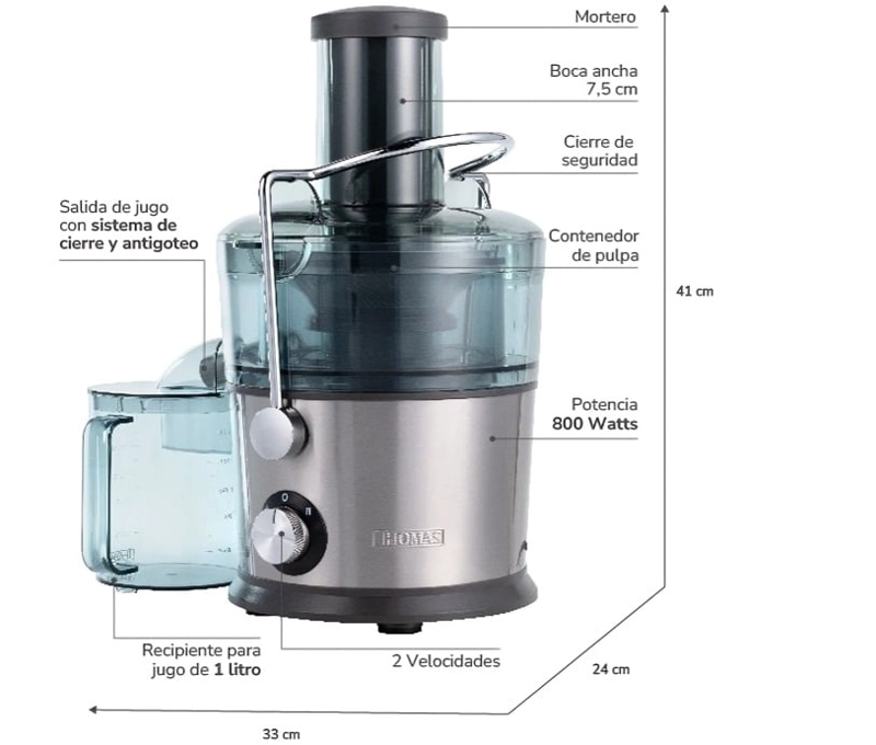 THOMAS EXTRACTOR DE JUGO THOMAS TH-2652I
