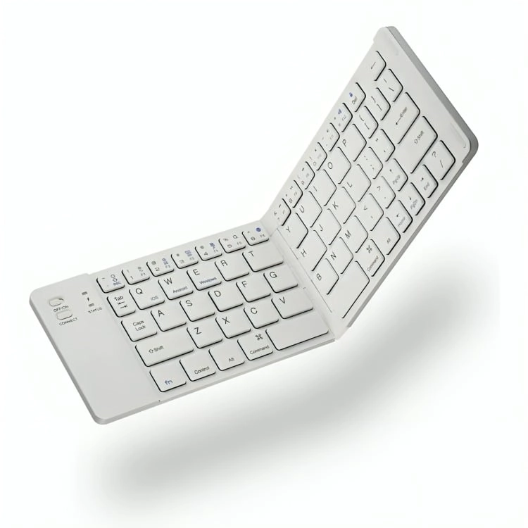 MINI TECLADO INALAMBRICO PLEGABLE PORTATIL BLANCO - 3