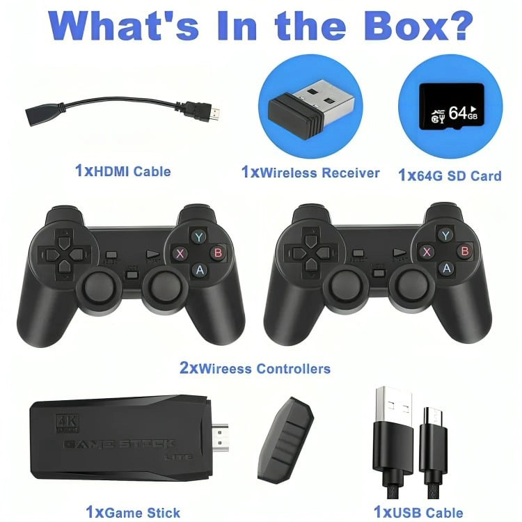 GAMER STICK 4K M8 LITE PARA TV CON MAS DE 20000 JUEGOS - 3